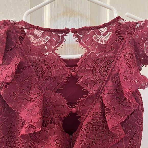 Joyfolie Mia Joy Lacy Petticoat Dress in Burgundy Girls Size 7 - Picture 16 of 16